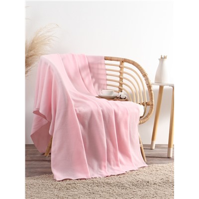 Плед флисовый «Экономь и Я», розовый 150×130 см