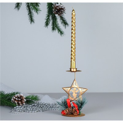 Подсвечник новогодний Ангел 16 см / SF2023-147 /уп 240/
