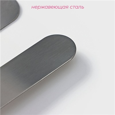 Набор лопаток - палеток кондитерских Доляна, 3 шт., 22×8×1.5 см, серебристый