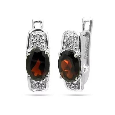 Серьги из серебра гранат, Фелиса