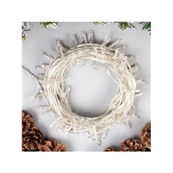 Гирлянда «Нить» 10 м, IP20, прозрачная нить, 100 LED, 8 режимов, 220 В, свечение синее