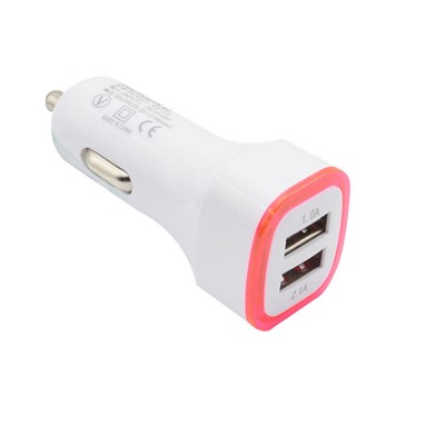 Автомобильный USB-адаптер с двумя выходами и подсветкой