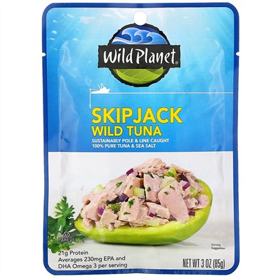 Wild Planet, Skipjack Wild Tuna, 3 oz (85 g)
