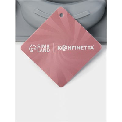Форма для выпечки и муссовых десертов KONFINETTA «Банан», силикон, 12 ячеек 8.5×2 см, 30×17.5×2.5 см, серая