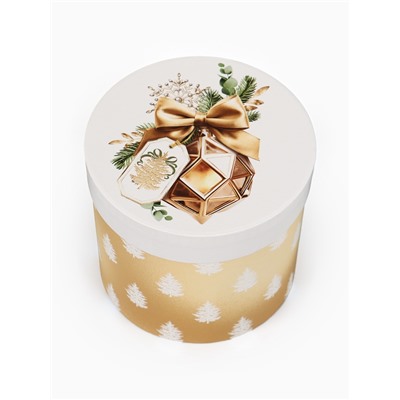Набор подарочных коробок 5 в 1 «Золотые новогодние шары», 13×14‒19.5×22 см