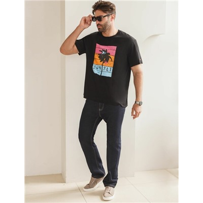 Свободная футболка  с авторским принтом