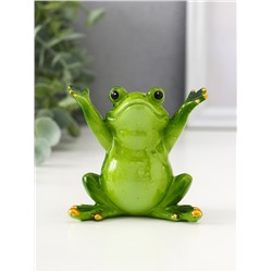 Фигурка полистоун лак «Лягуха - приветствие», 8×6×8 см, МИКС