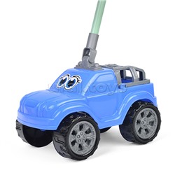 Автомобиль-каталка "Боби" с ручкой (синий)