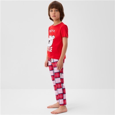 Пижама новогодняя детская KAFTAN «Bear» размер 30 (98-104)