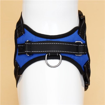 Шлейка К7 мягкая светоотражающая, размер S, ОГ 44-55 см, вес 5-9 кг, синяя