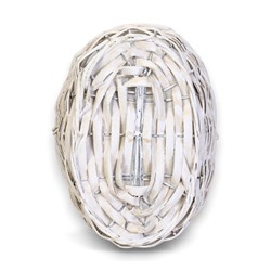 Корзина плетёная для хранения, 22×16×12 см, ручка h=13 см, ива, белая