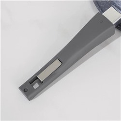 Сковорода - вок Мечта «Гранит», d=28 см, съёмная ручка, антипригарное покрытие, литой алюминий, серая