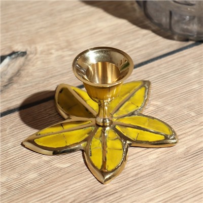 Подсвечник «Йелоу», 6 см, латунь