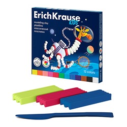 Пластилин классический Kids Space Animals 12 цветов со стеком, 216 г.