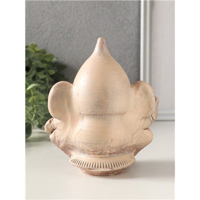 Фигурка гипс «Ганеш», 14×13×9 см, эффект состаривания, слоновая кость