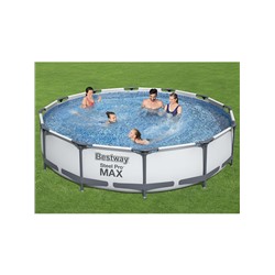 УЦЕНКА Бассейн каркасный Steel Pro MAX, 366×76 см, фильтр-насос, круглый, 56416 Bestway