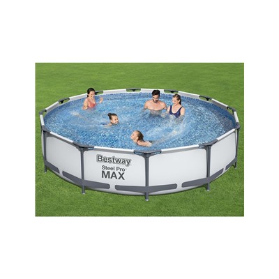 УЦЕНКА Бассейн каркасный Steel Pro MAX, 366×76 см, фильтр-насос, круглый, 56416 Bestway
