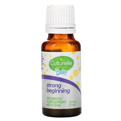 Culturelle, Детский пробиотик + ДГК в каплях, 0-24 месяца, 17 мл (0,57 жидк. унции)