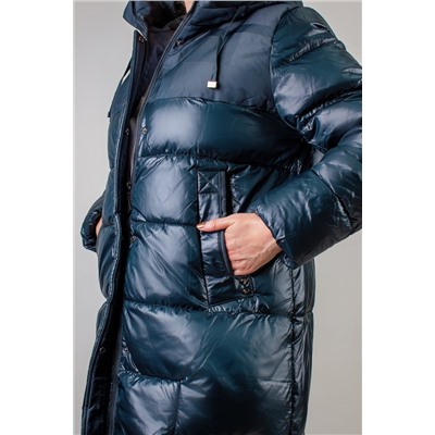 Зимняя удлиненная куртка с капюшоном арт. 221