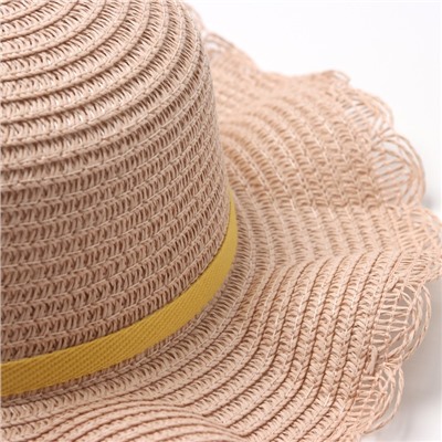 Шляпа для девочки с бантом MINAKU, размер 52, розовая