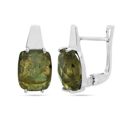 Серьги из серебра лабрадорит, Соната