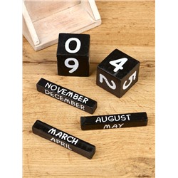 Календарь настольный «Мопед», 14×5.5×14 см, дерево, синий