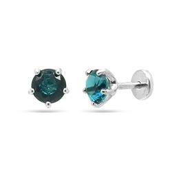 Серьги из серебра лондон топаз кварц, Ю-25003р