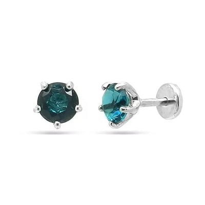Серьги из серебра лондон топаз кварц, Ю-25003р