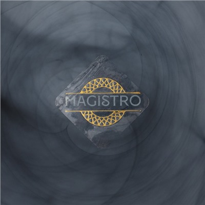 Тарелка Magistro «Вирпул», d=27.4 см, стекло, голубая