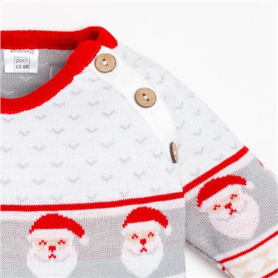Комбинезон детский вязаный «Крошка Я» New Year, рост 62-68 см