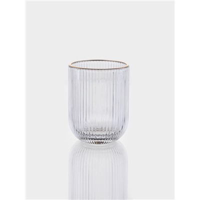 Набор стаканов, 260 мл, 6 шт., с золотой отводкой, прозрачные