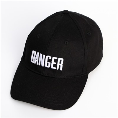 Кепка DANGER, чёрная, р-р 56
