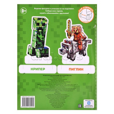 Раскраска для мальчиков № РДМ 2403 В мире Minecraft