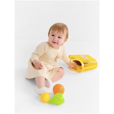 Платье для девочки MINAKU Nature, рост 92-98 см, бежевое