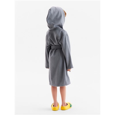 Халат детский «Экономь и Я», размер 32, хлопок 100%, серый
