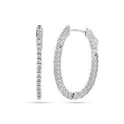 Серьги из серебра куб.циркон., ТЦС-КНГов-29мм
