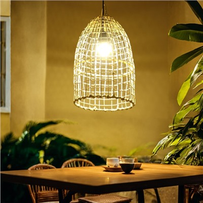 Светильник потолочный из ротанга «Райан», 1×120 Вт, Е27, 25×25×40 см