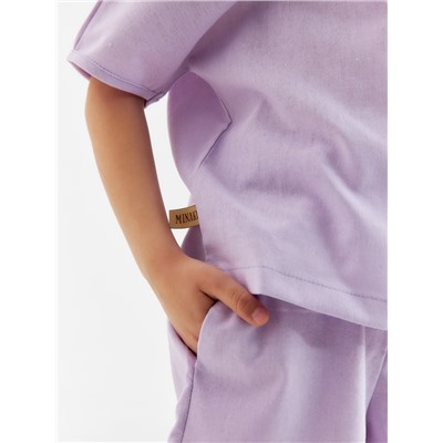 Футболка детская MINAKU, сиреневая, рост 134 см