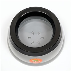 Миска-непроливайка для животных, с дополнительной вставкой от расплёскивания, 19×8 см, серая