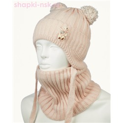 03-66-M Комплект для девочки (колпак+снуд) (48-50)