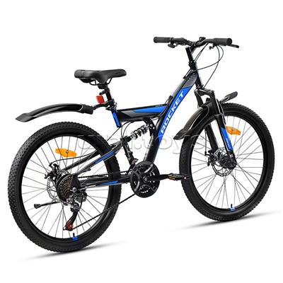 Велосипед 24" Rocket Azkar, цвет черный/синий, размер 15"