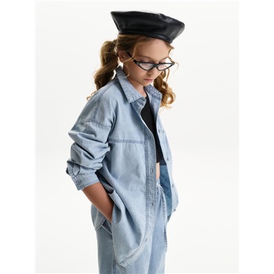 Джинсовая рубашка для девочек