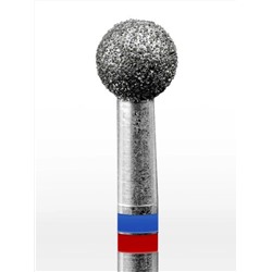 MANITA Фреза алмазная шар для аппаратного маникюра 866.104.001.036.040 ФАШ-4,0MC, сине-красные насечки, ø 4 мм, 5 шт. 28352