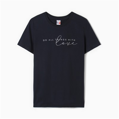 Футболка женская, цвет тёмно-серый, размер 46