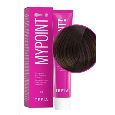 TEFIA Mypoint 6.1 Перманентная крем-краска для волос / Темный блондин пепельный, 60 мл KRISTALLER, 1112344