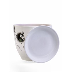 Горшок для цветов «Птички», керамика, с поддоном, набор 4 шт.: 400 мл, 1 л, 2.5 л, 5 л