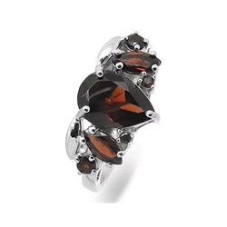 Кольцо из серебра гранат, Алия