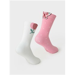 Гольфы детские трикотажные для девочек, 2 пары в комплекте