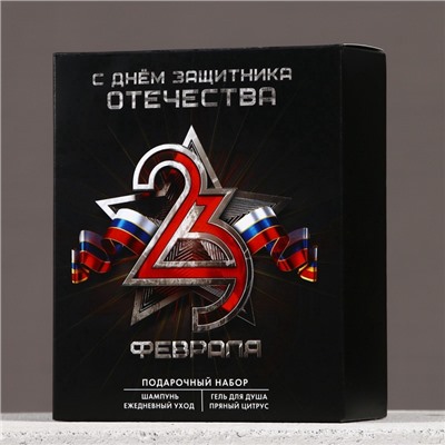 Подарочный набор «С 23 Февраля!»: гель для душа и шампунь для волос, 2×200 мл, HARD LINE