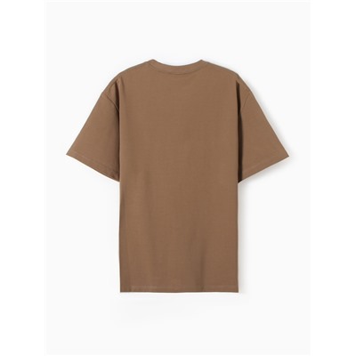 Футболка мужская MINAKU: Art, коричневая, р-р 42-44